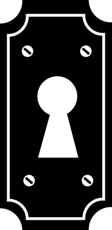 Keyhole Of A Typical Simple Door Vinyl Svg File, Free Vectors File